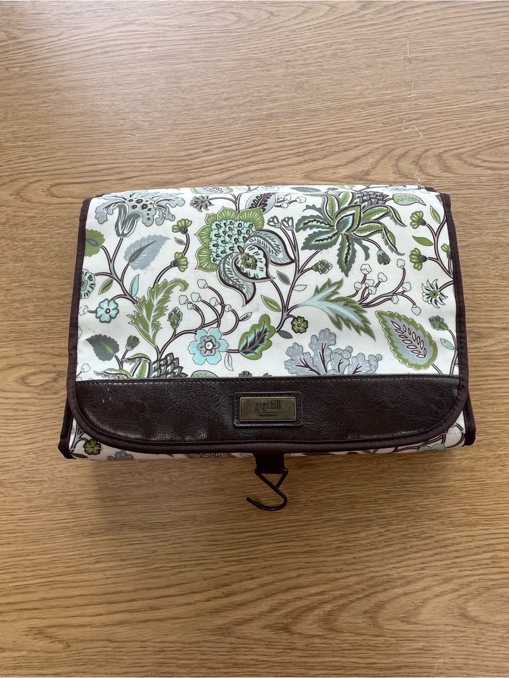 Gigi Hill Hanging Travel Organizer - Aqua Floral - Picture 4 of 9